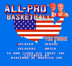 All-Pro Basketball screenshot 3 for NES